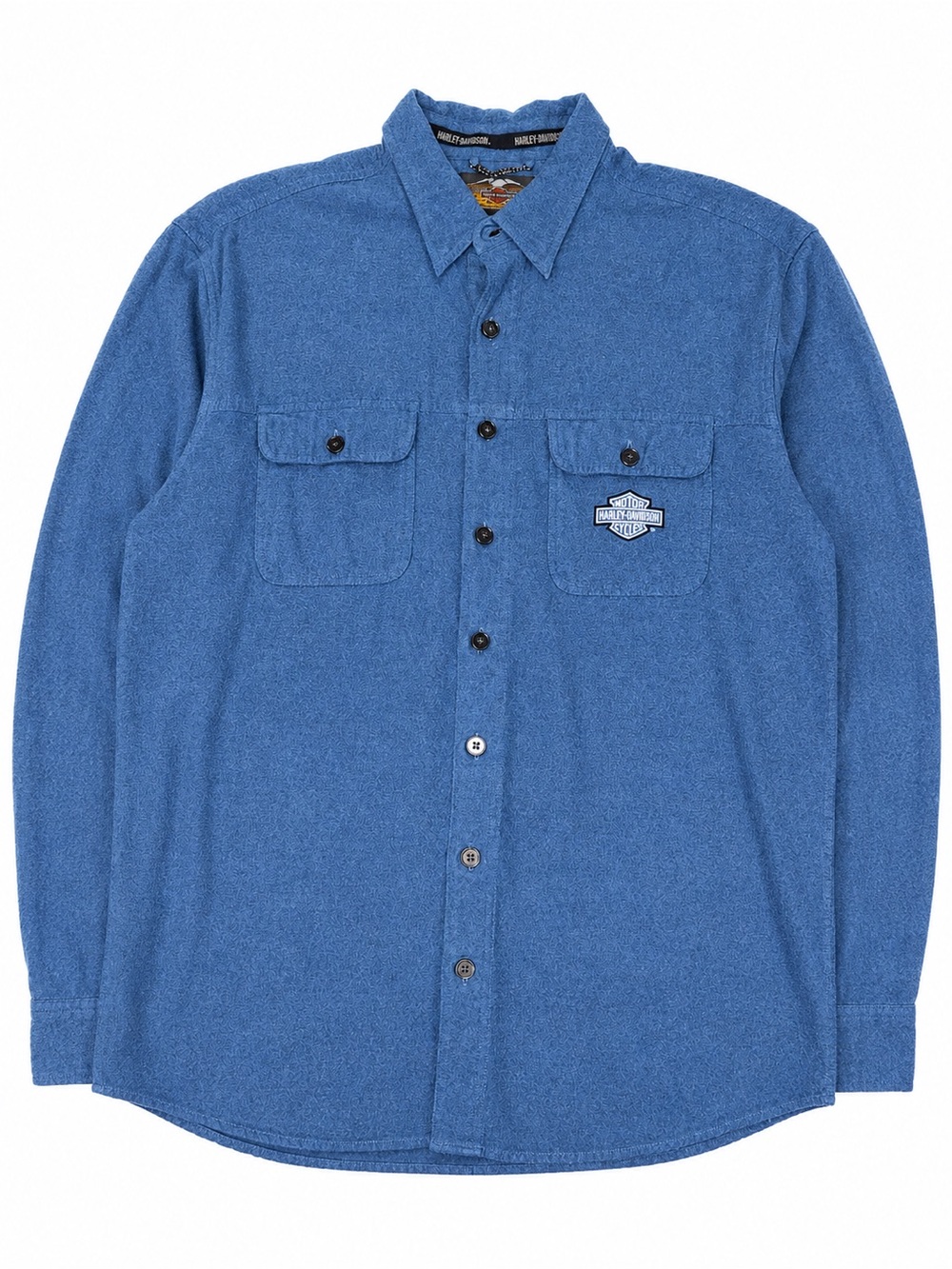 Harley-Davidson Vintage XL Tall Men’s Long Sleeve Button Front Shirt 100% Cotton
